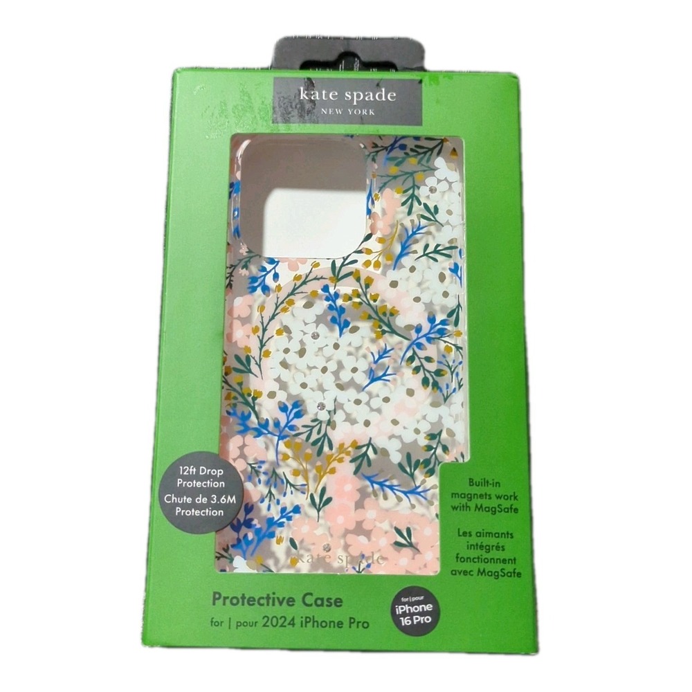 Nn8N Kate‎ Spade New York Magsafe Case For Apple iPhone 16 Pro - Flower
